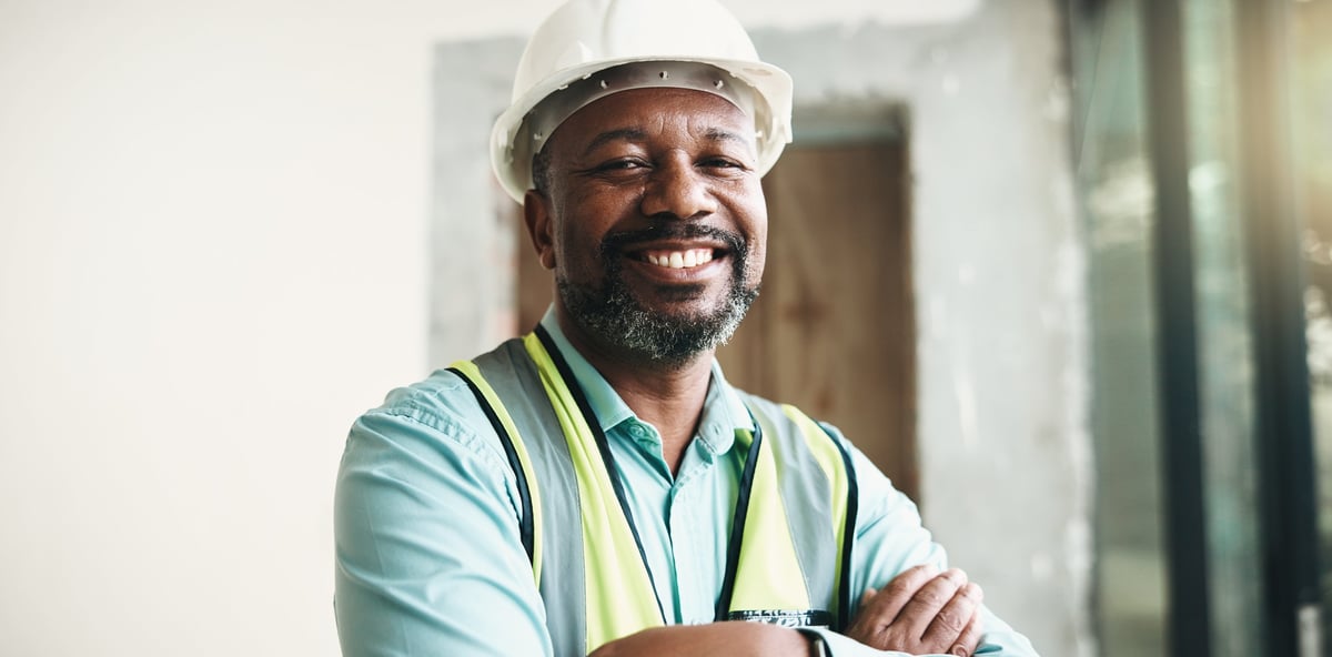Professional Black construction worker